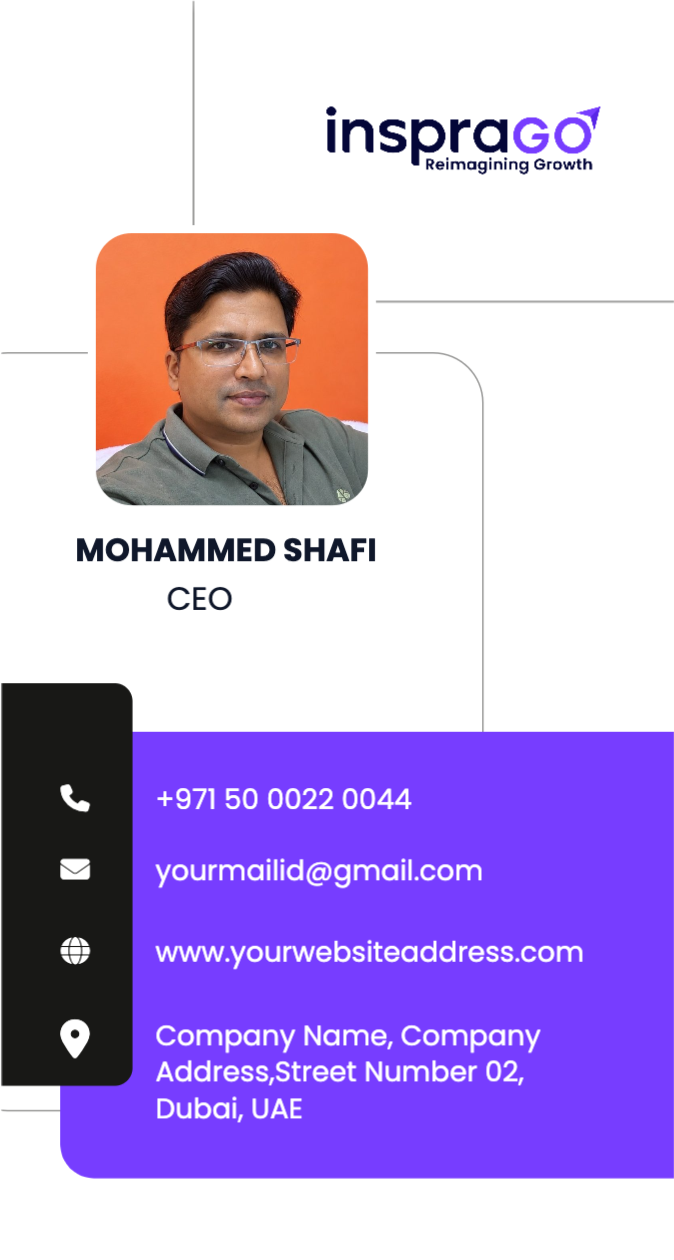 Shafi Insprago's business card